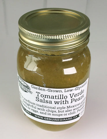 Tomatillo Verde Salsa with Pears (Garden-grown)