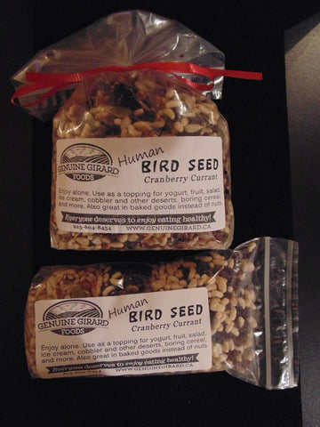 Cranberry Currant Human Bird Seed- now 100% organic!