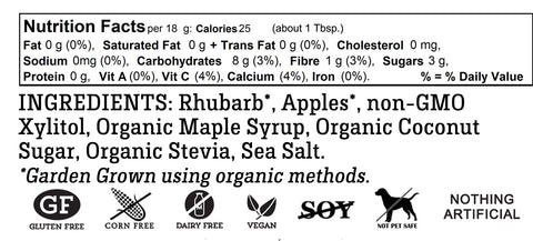 Rhubarb Apple Preserves (organically-grown and low-glycemic)